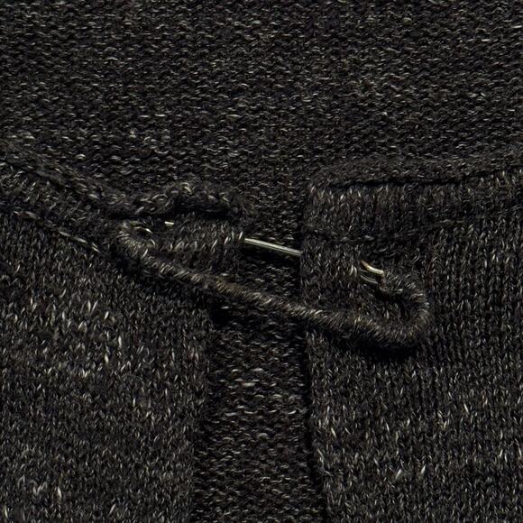 Pure Jill Cardigan Sweater 3/4 Sleeve Oversized Minimalist Cozy Open Gray Large - Picture 4 of 8